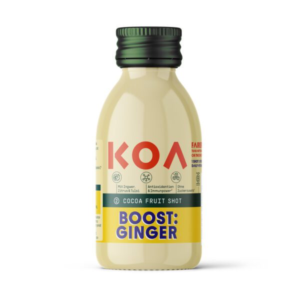 KOA Boost: Ginger - Kakaofruchtsaft Shot mit Ingwer