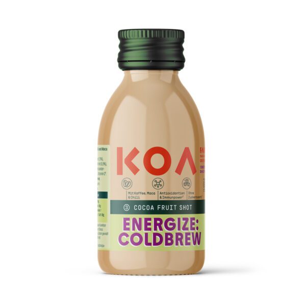 KOA Energize: Coldbrew - Kakaofruchtsaft Shot mit Kaffee